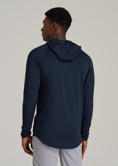 A.T. Performance Training Hoodie for Tall Men in Evening Blue
