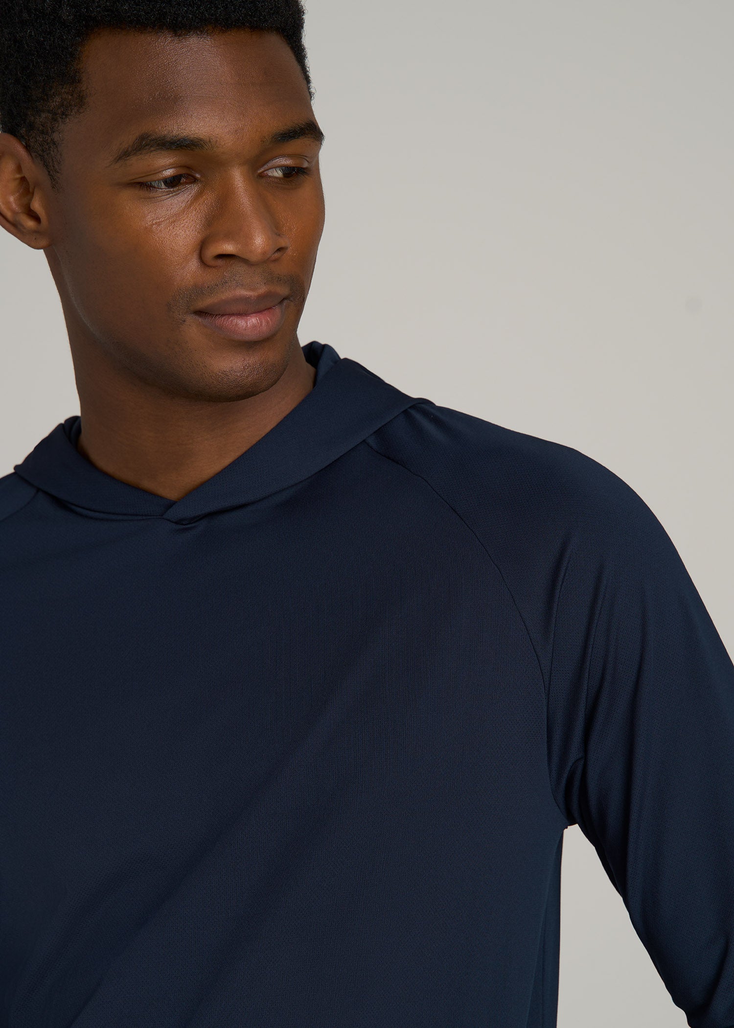 A.T. Performance Training Hoodie for Tall Men in Evening Blue