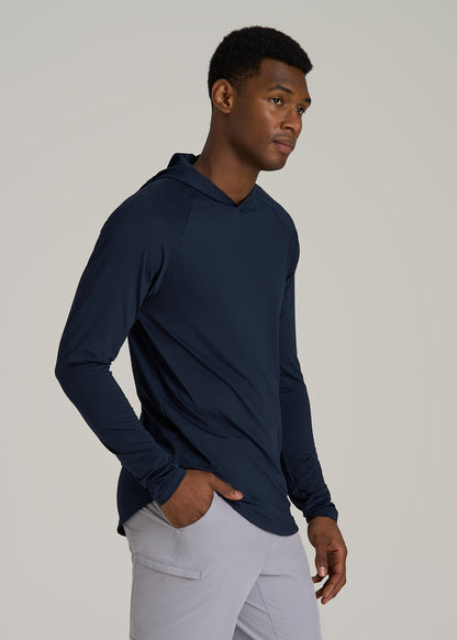 A.T. Performance Training Hoodie for Tall Men in Evening Blue