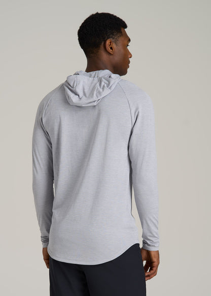 A.T. Performance Training Hoodie for Tall Men in Light Silver