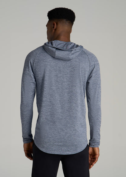 A.T. Performance Training Hoodie for Tall Men in Navy Space Dye