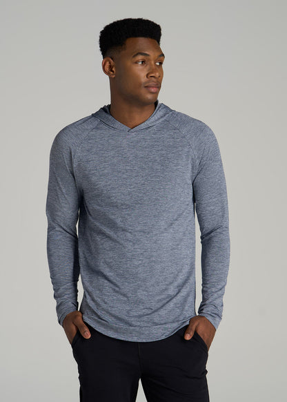 A.T. Performance Training Hoodie for Tall Men in Navy Space Dye