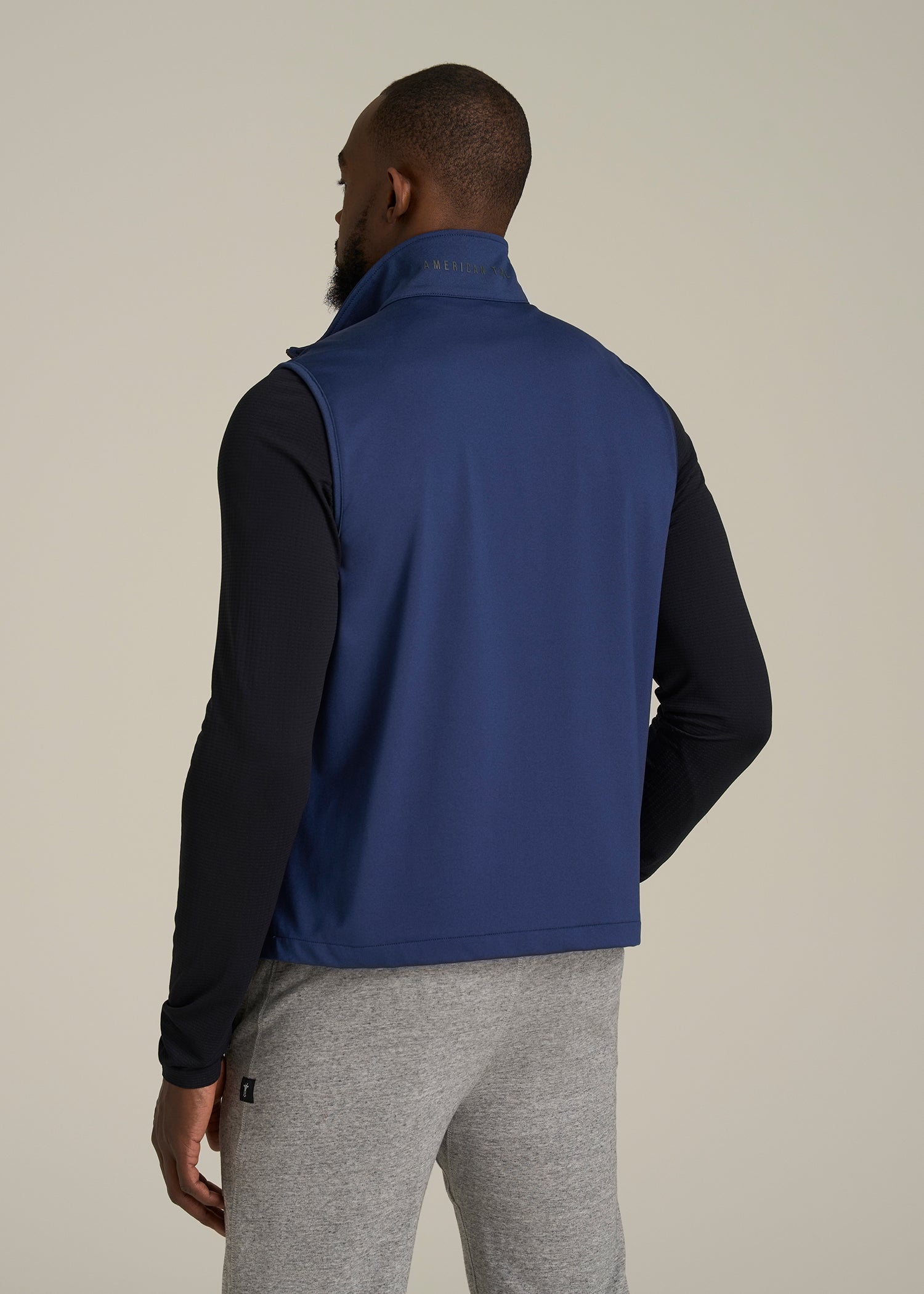 Performance Vest for Tall Men in Blue Mix
