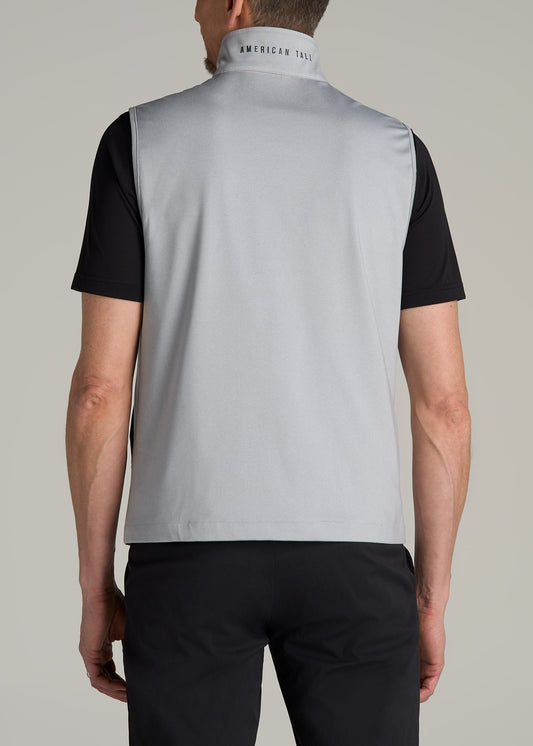 Performance Vest for Tall Men in Light Grey Mix