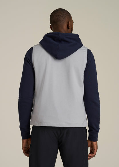 Performance Vest for Tall Men in Light Grey Mix