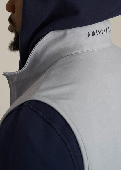 Performance Vest for Tall Men in Light Grey Mix