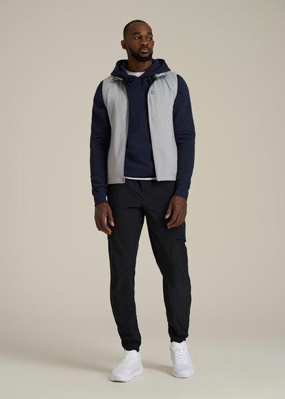 Performance Vest for Tall Men in Light Grey Mix