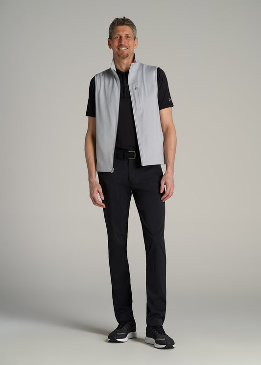 Performance Vest for Tall Men in Light Grey Mix