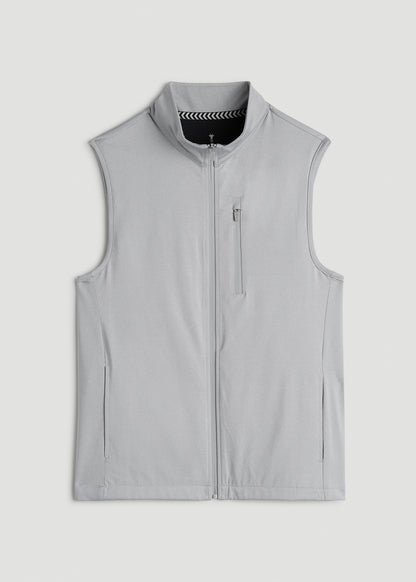 Performance Vest for Tall Men in Light Grey Mix