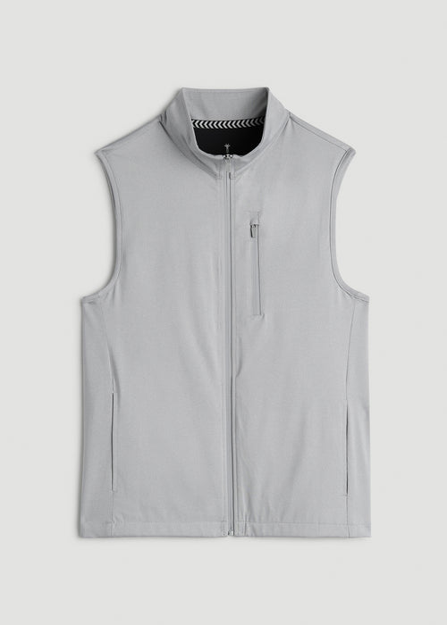 Performance Vest for Tall Men in Light Grey Mix