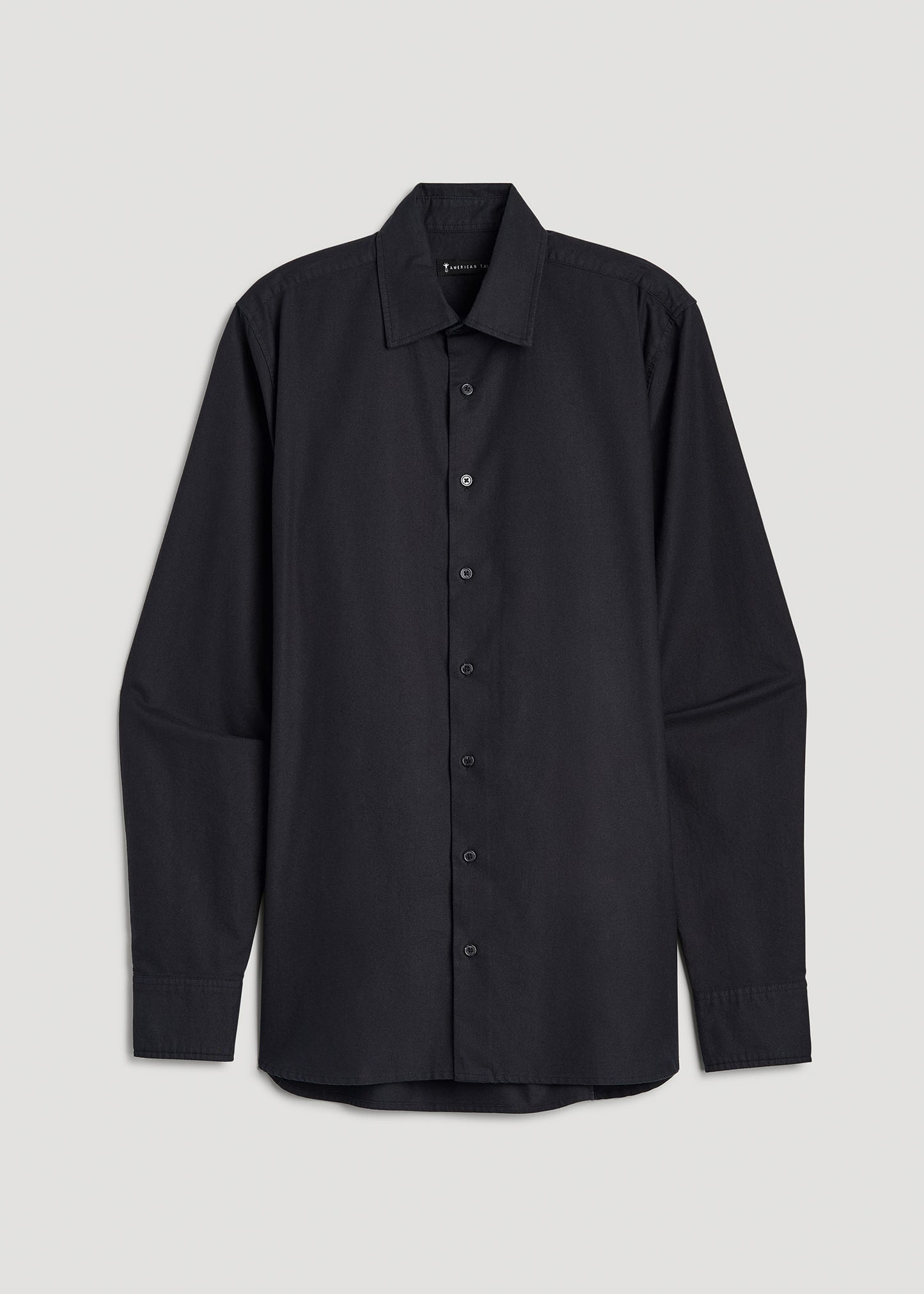 Pinpoint Oxford Shirt for Tall Men in Black