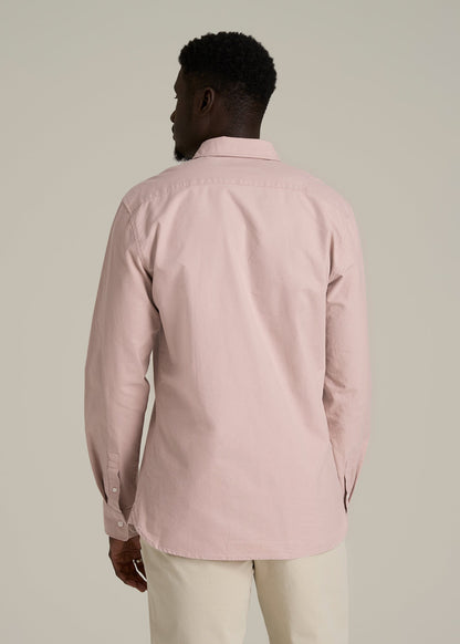 Pinpoint Oxford Shirt for Tall Men in Desert Rose