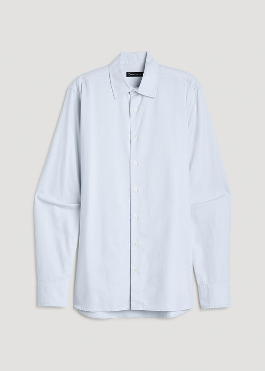 Pinpoint Oxford Shirt for Tall Men in Light Blue