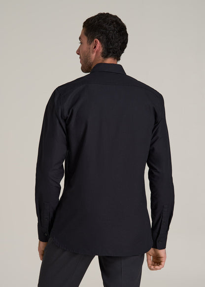 Pinpoint Oxford Shirt for Tall Men in Black