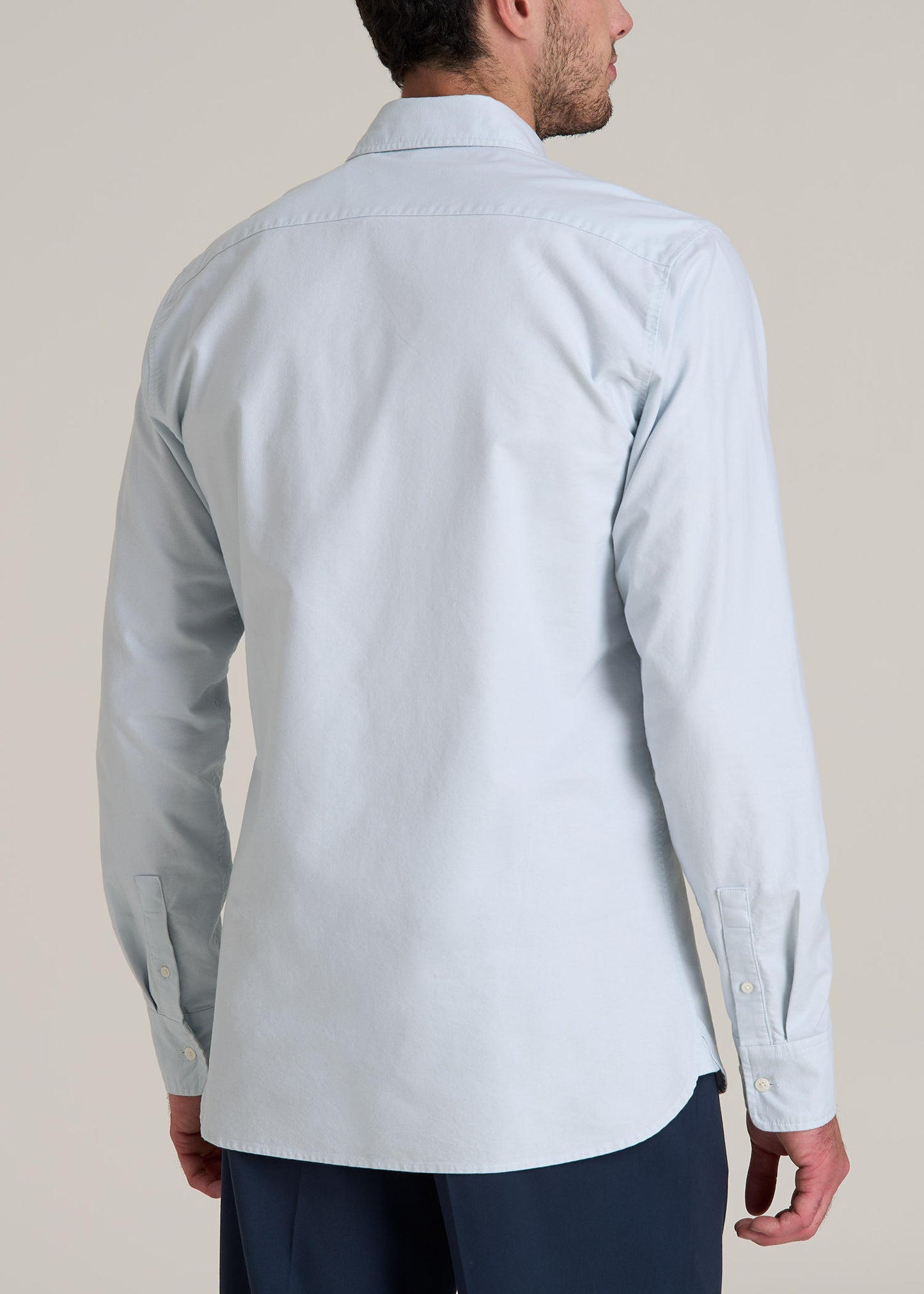 Pinpoint Oxford Shirt for Tall Men in Light Blue