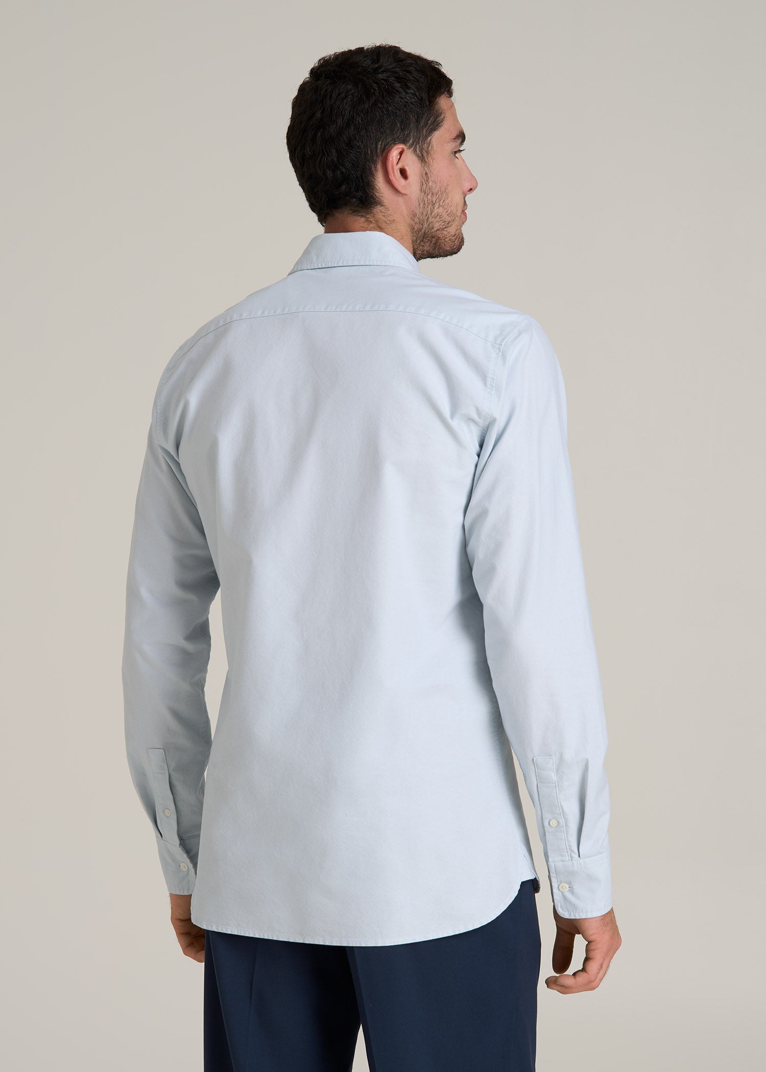 Pinpoint Oxford Shirt for Tall Men in Light Blue