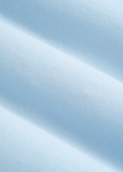 Pique Knit Stretch Short Sleeve Shirt for Tall Men in Ice Blue