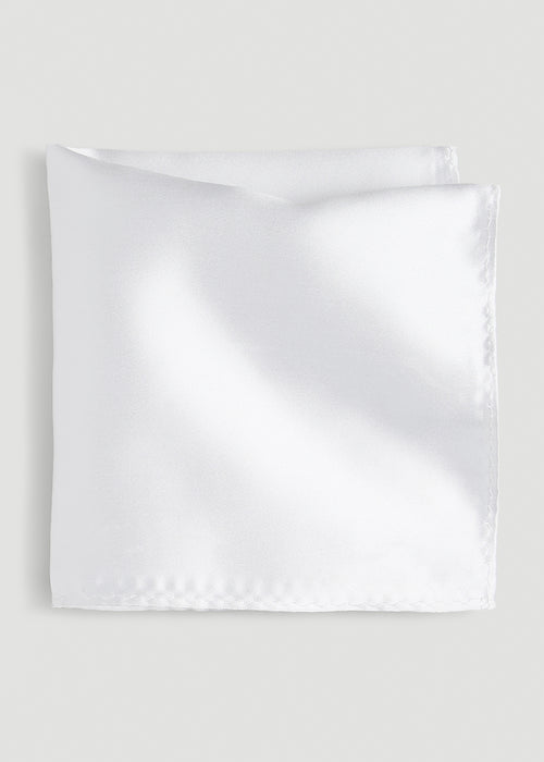 Pocket Square for Tall Men in White