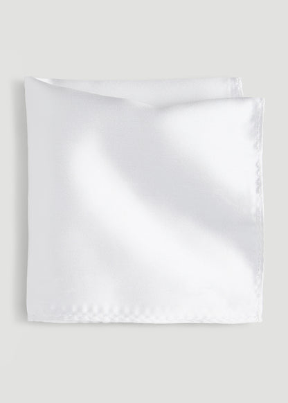 Pocket Square for Tall Men in White