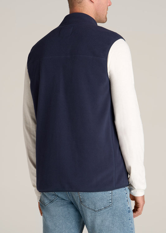 American-Tall-Men-Polar-Fleece-Sweater-Full-Zip-Vest-Regal-Blue-back