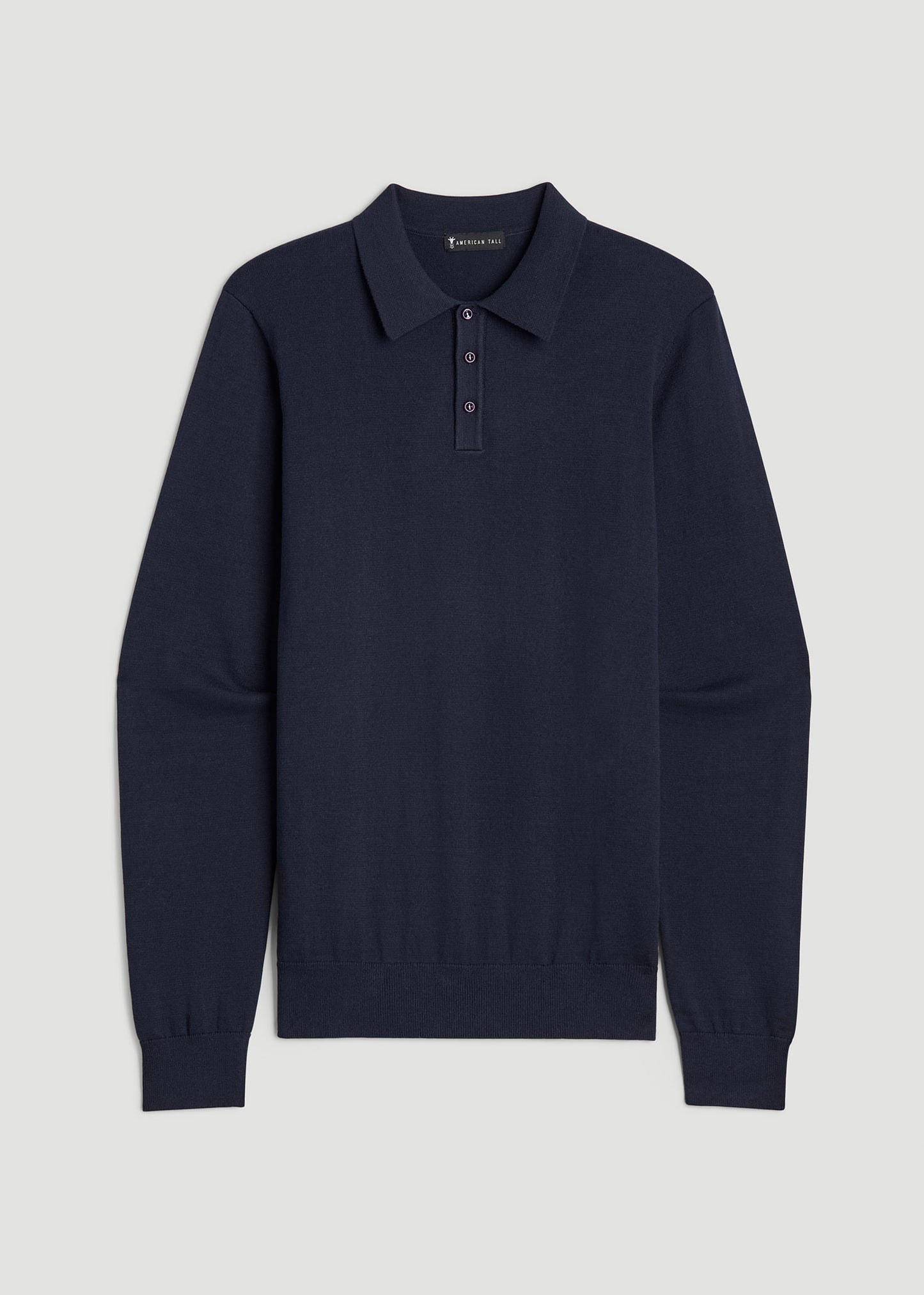 Men’s Tall Polo Sweater in Evening Blue