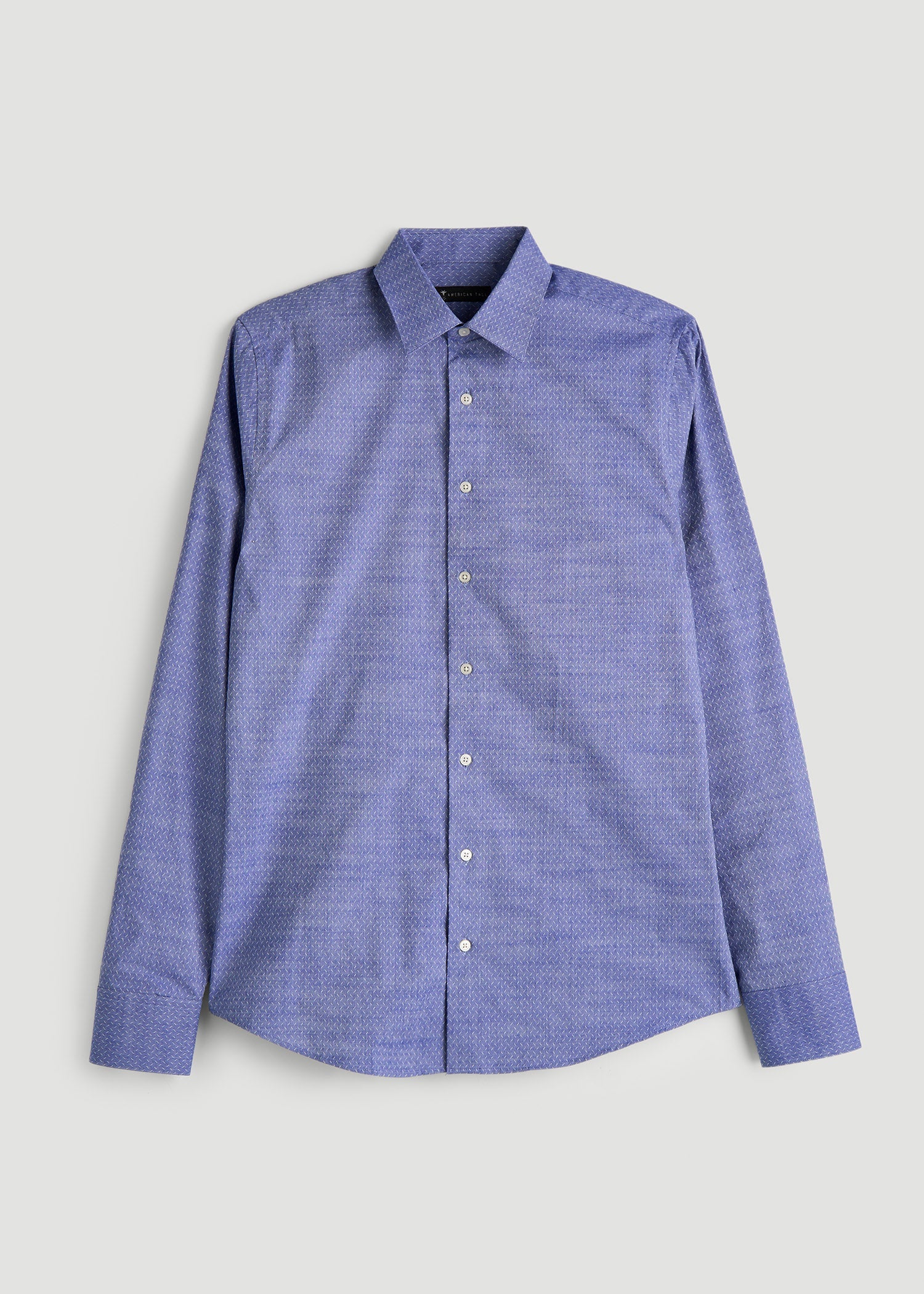 Premium Dress Shirt for Tall Men in Medium Blue Diagonal Premium Dress Shirt for Tall Men in Medium Blue Diagonal