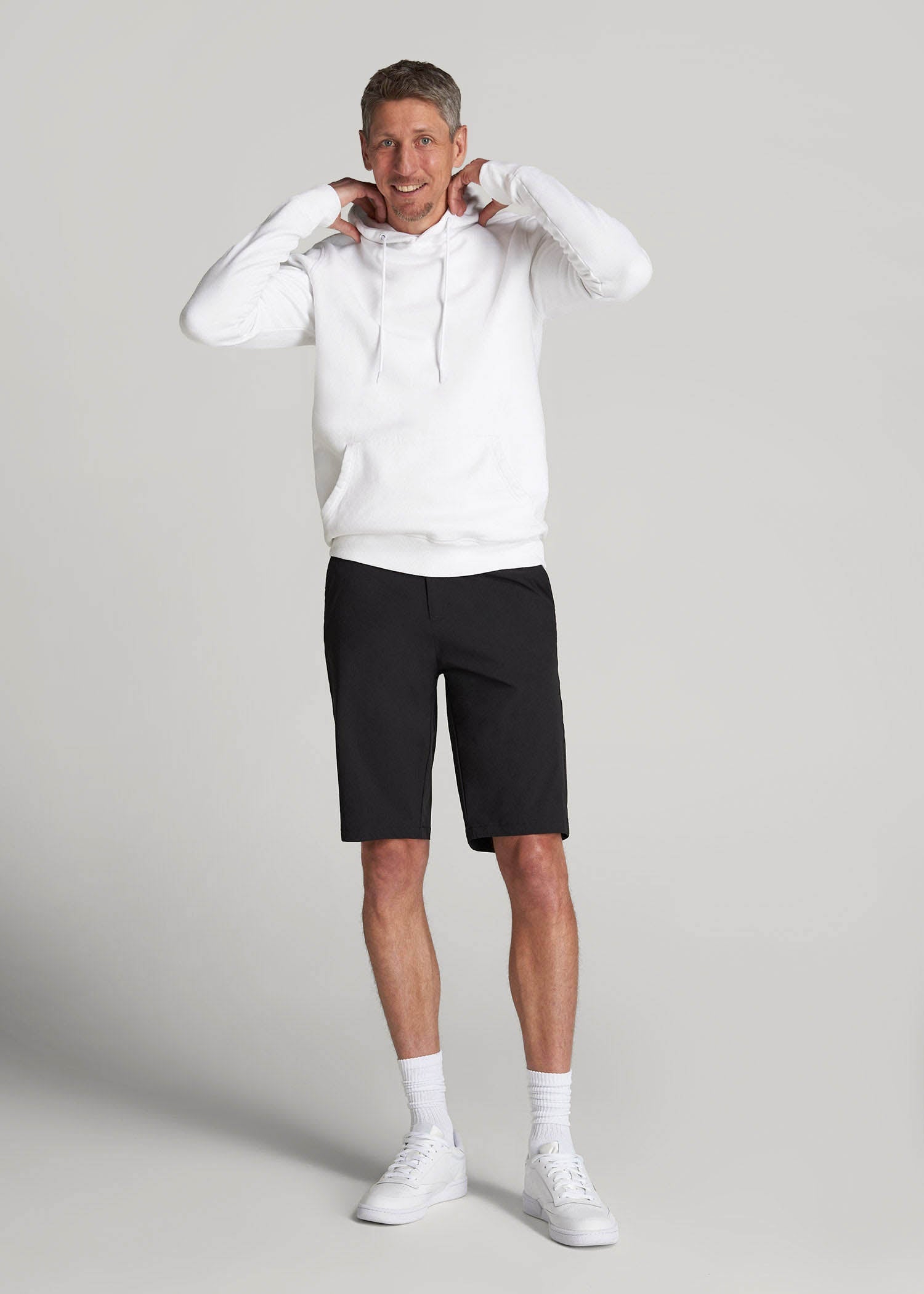 Premium Hybrid Shorts for Tall Men in Black