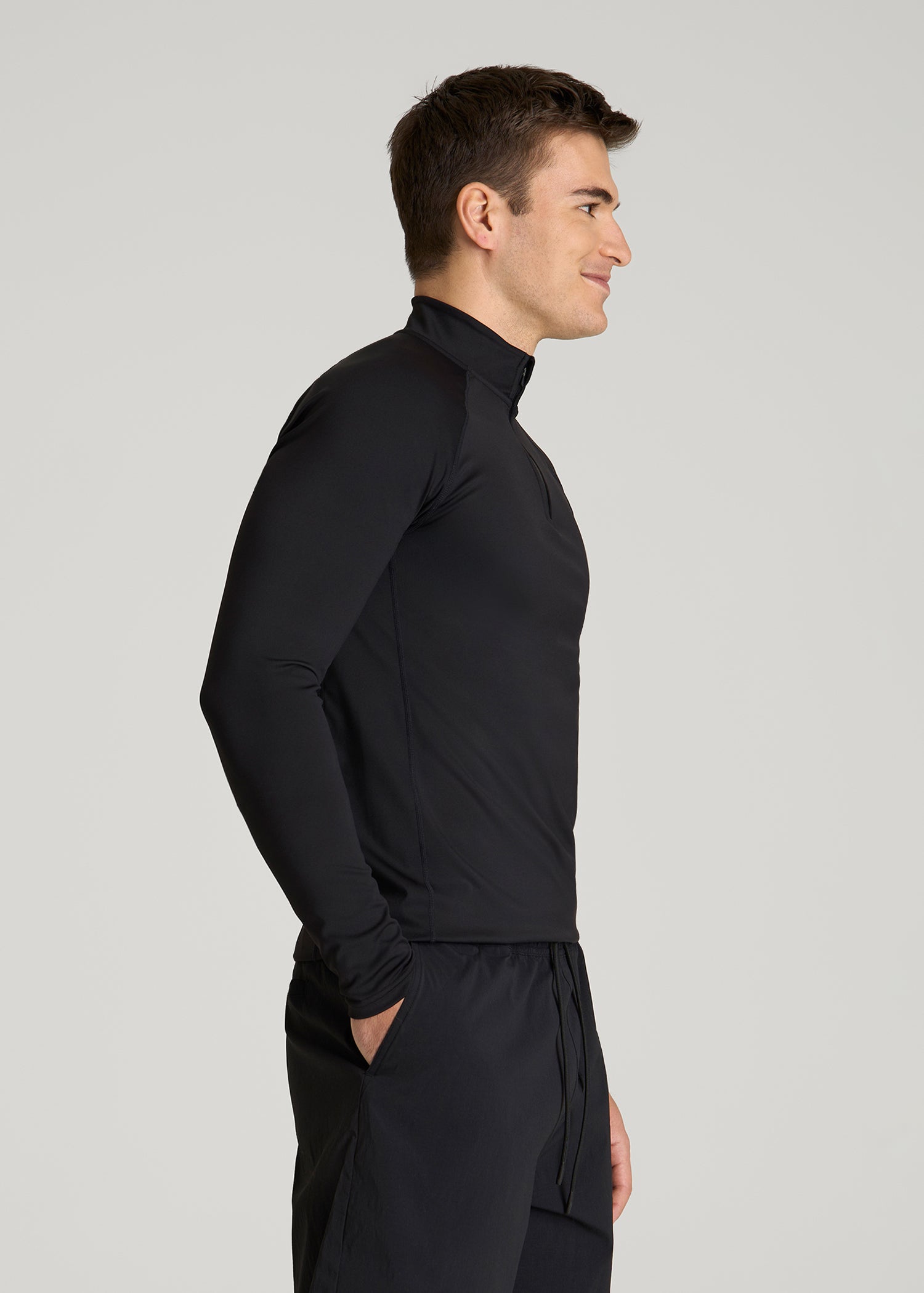 Quarter Zip Rashguard with UPF protection for Tall Men | American Tall