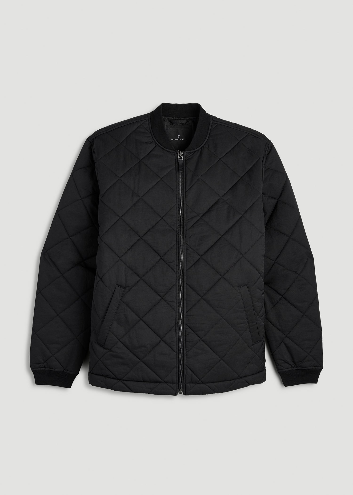 Quilted Jacket for Tall Men in Black