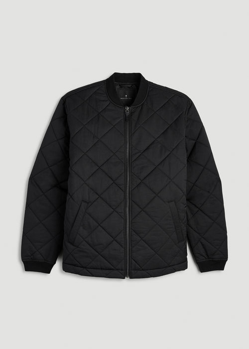 Quilted Jacket for Tall Men in Black
