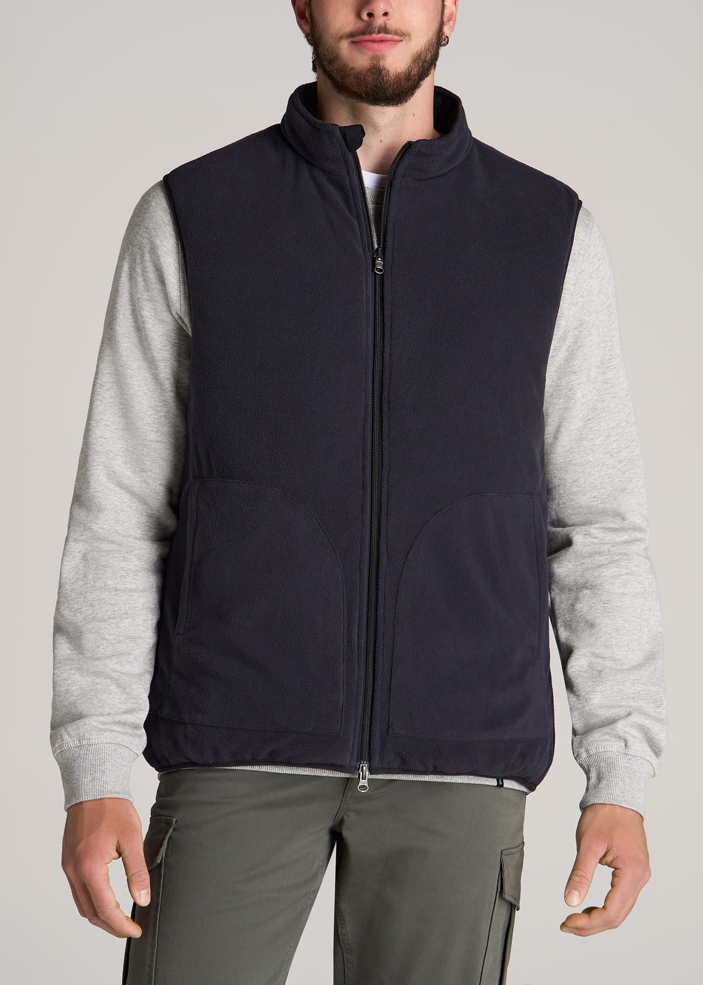 Quilted Reversible Tall Men's Vest