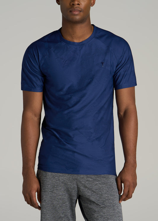 Raglan Training T-Shirt for Tall Men in Midnight Blue