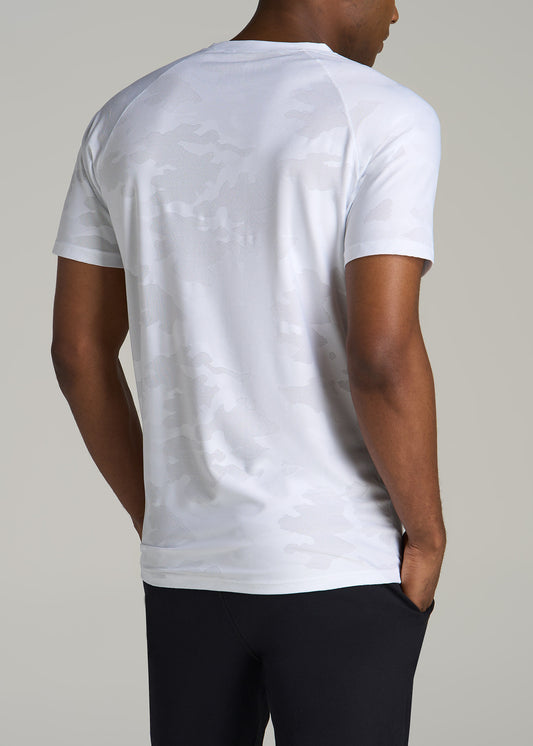 Raglan Training T-Shirt for Tall Men in White