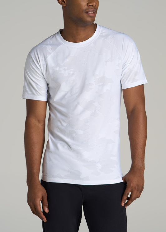 Raglan Training T-Shirt for Tall Men in White
