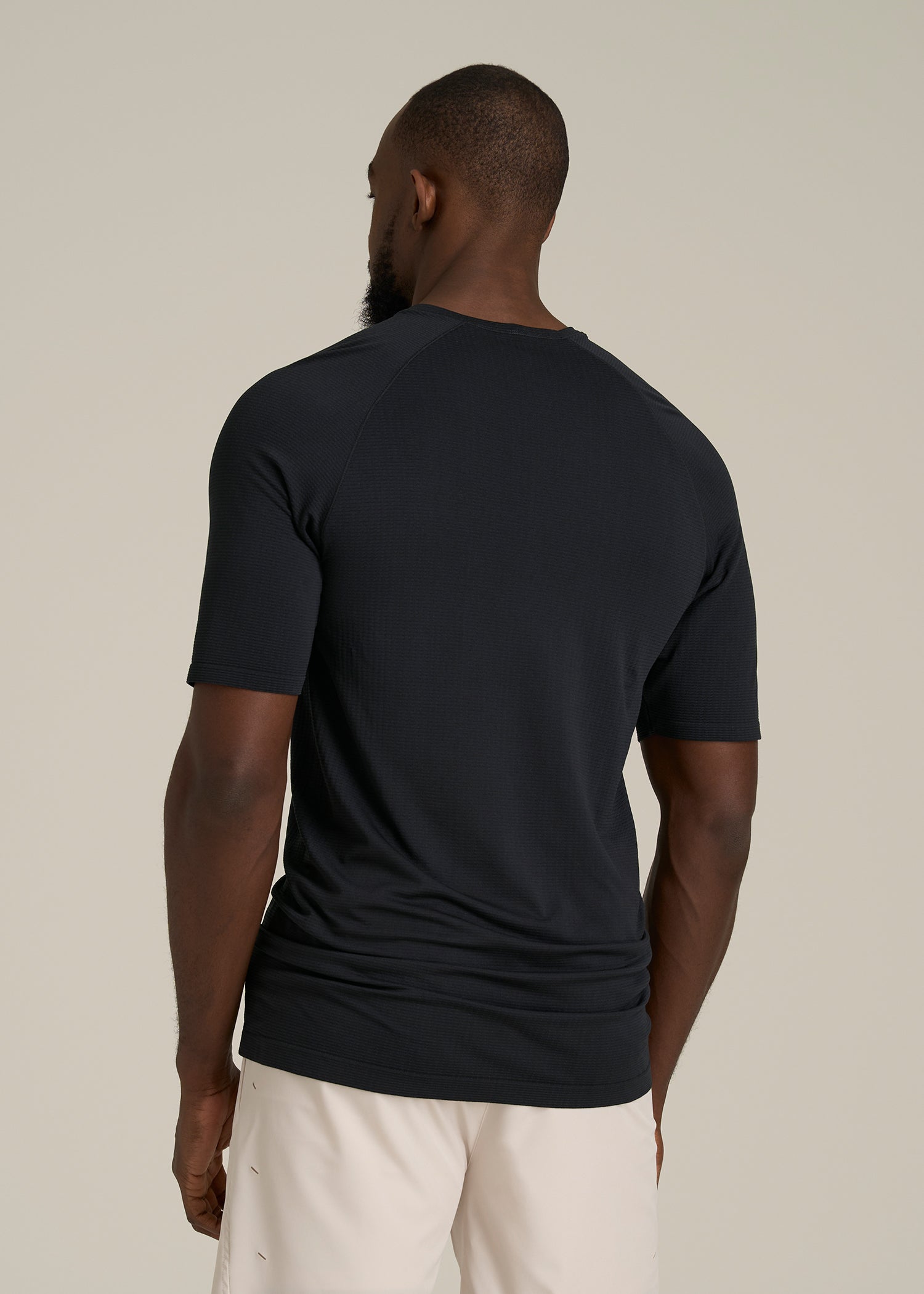 Vented Training Top for Tall Men in Black