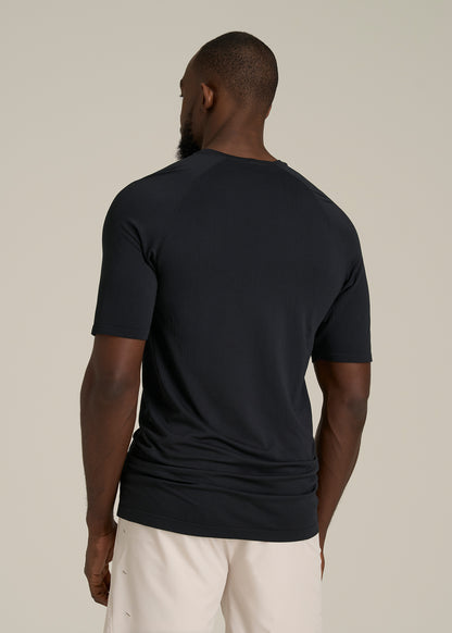Vented Training Top for Tall Men in Black