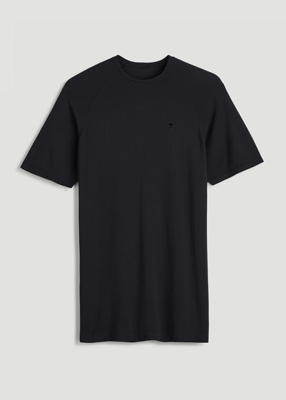 Vented Training Top for Tall Men in Black