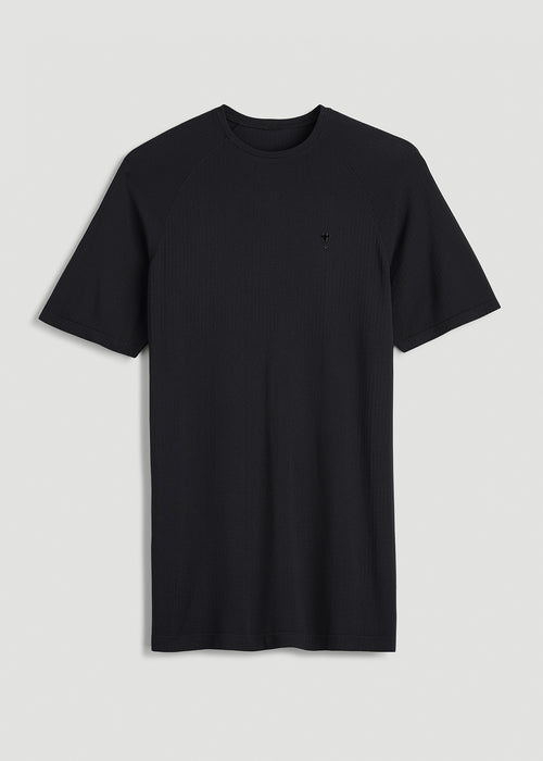 Vented Training Top for Tall Men in Black