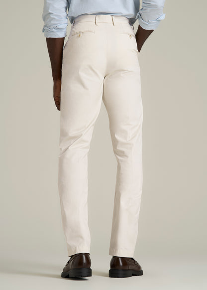Refined Chinos for Tall Men in Antique White