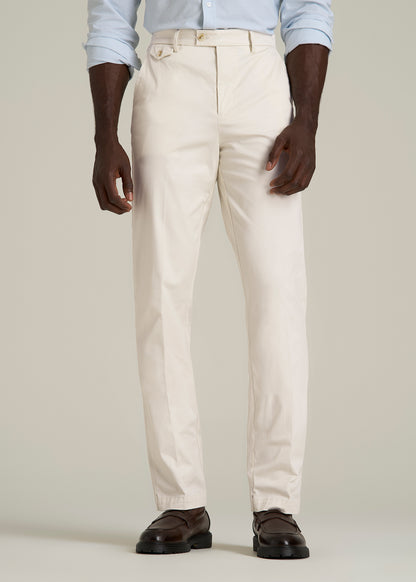 Refined Chinos for Tall Men in Antique White