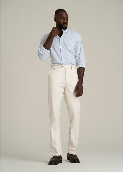 Refined Chinos for Tall Men in Antique White