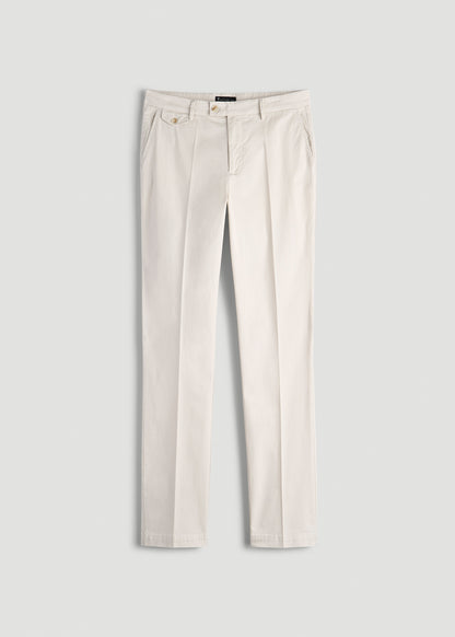 Refined Chinos for Tall Men in Antique White