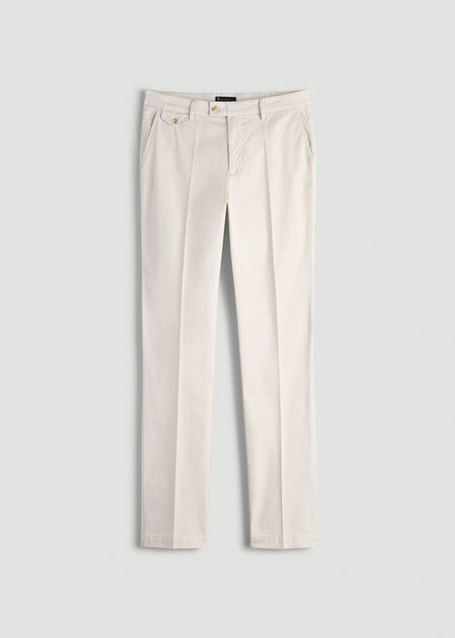 Refined Chinos for Tall Men in Antique White