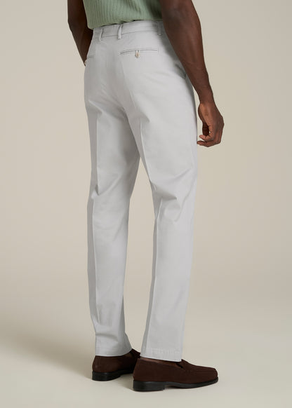 Refined Chinos for Tall Men in Grey Sand