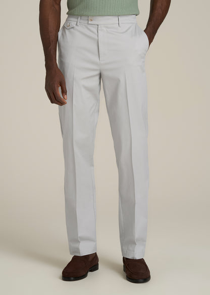 Refined Chinos for Tall Men in Grey Sand