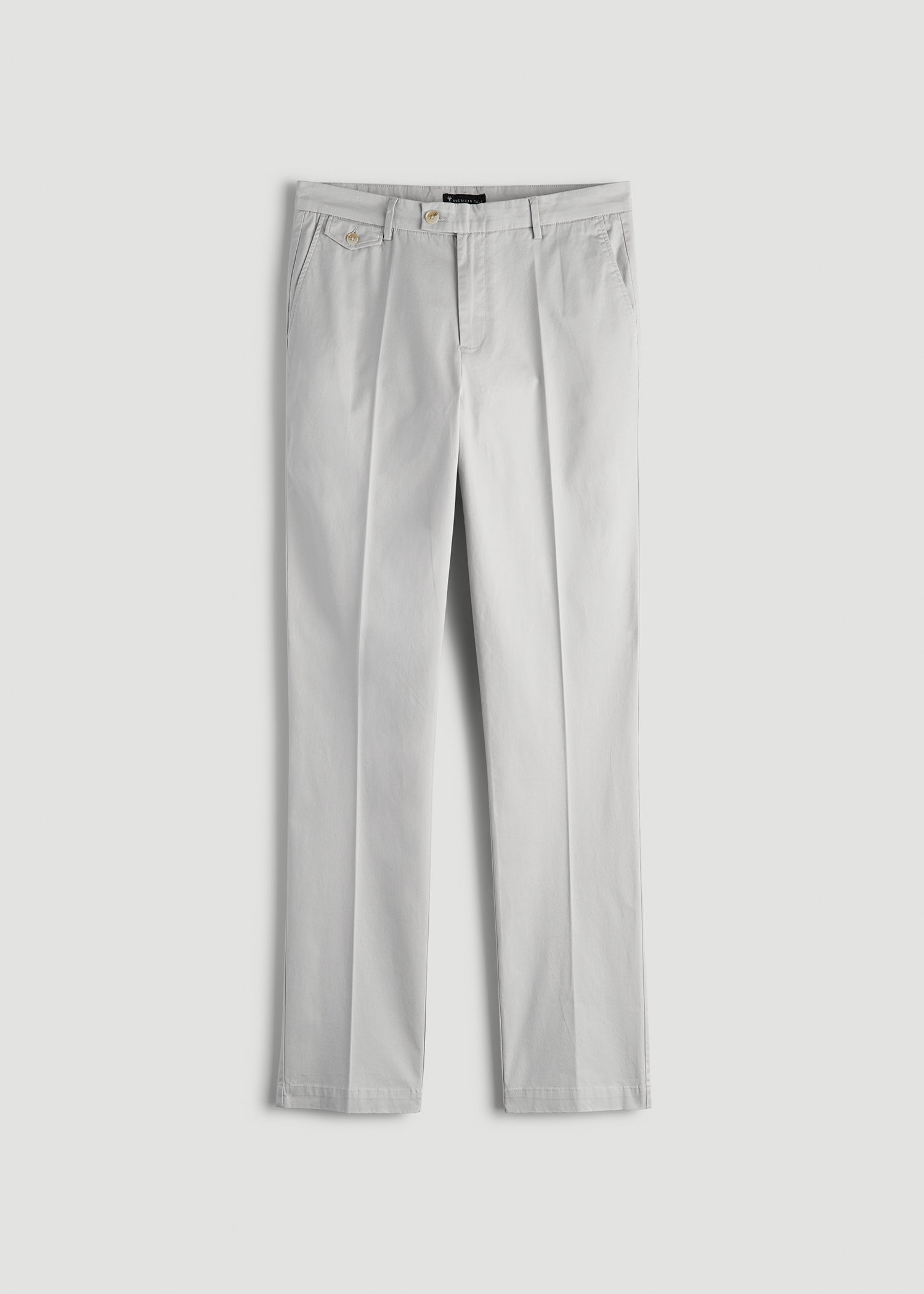 Refined Chinos for Tall Men in Grey Sand