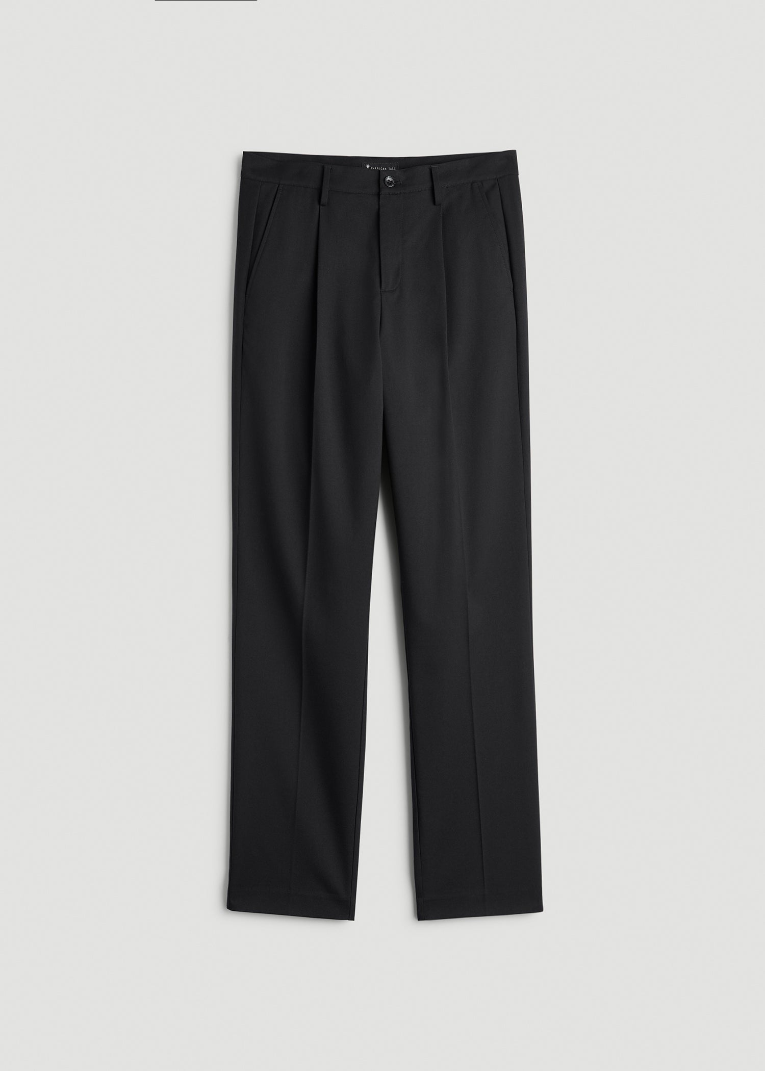 Relaxed Pleated Trousers for Tall Men in Black 38 / 40 / Black Relaxed Pleated Trousers for Tall Men in Black 38 / 40 / Black