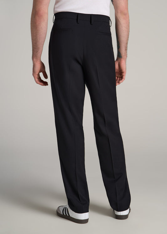 Tall Men's Relaxed Pleated Trouser in Black