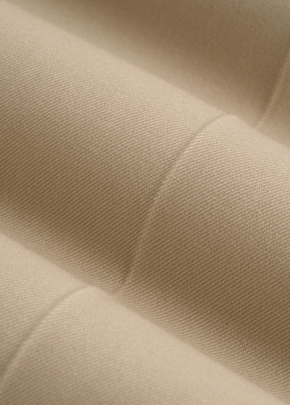 Relaxed Pleated Trousers for Tall Men in Light Khaki