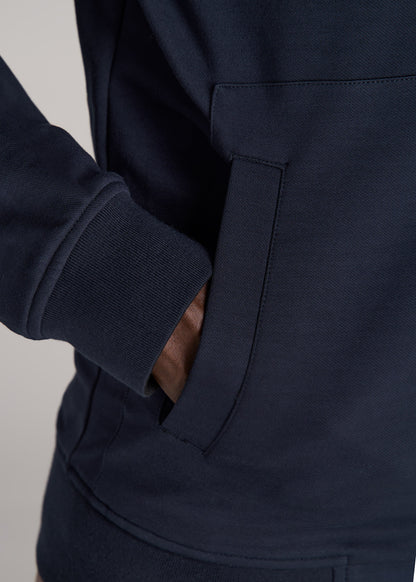 Reversible Bomber Jacket for Tall Men in Black and Navy